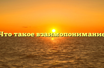 «Что такое взаимопонимание»