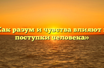 «Как разум и чувства влияют на поступки человека»