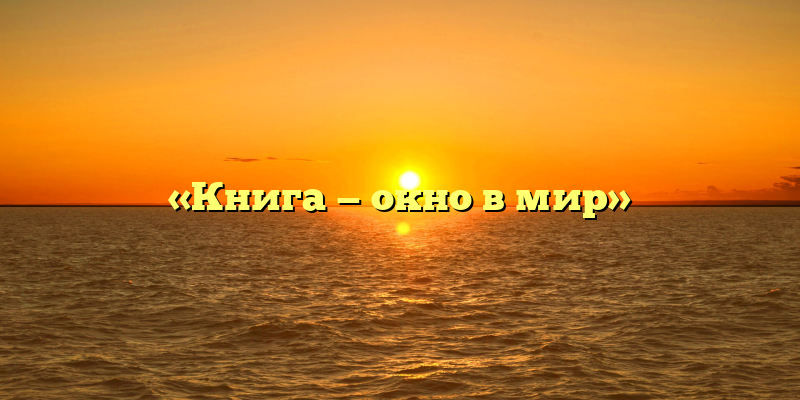 «Книга — окно в мир»