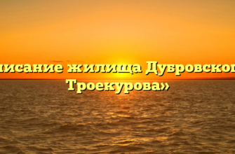 «Описание жилища Дубровского и Троекурова»