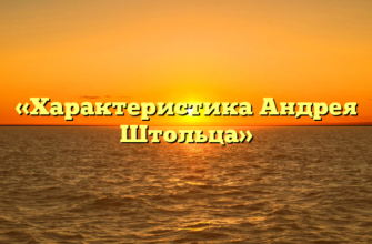 «Характеристика Андрея Штольца»